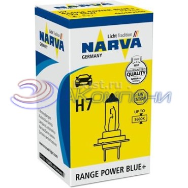 Галогенная Лампа Н7 12v 55w +30% яркости RANGE POWER BLUE NARVA